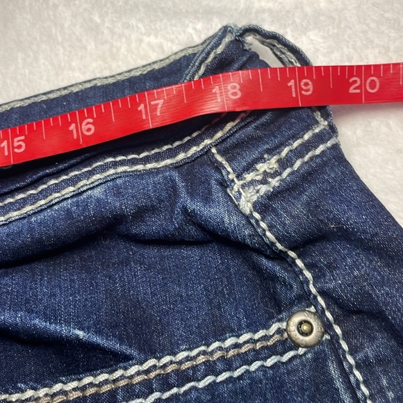 Cato Dark Blue Denim Shorts with Sparkling Details on the Pockets - Picture 5 of 8